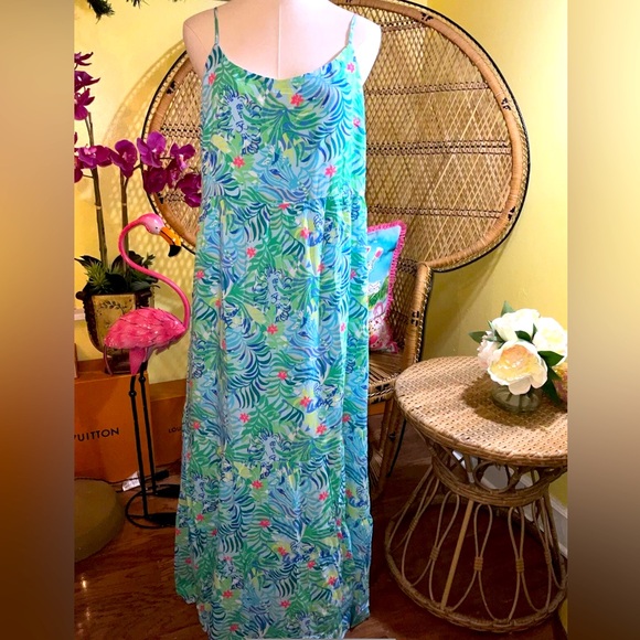 Lilly Pulitzer NWT Teresa Maxi Dress Via Parigi Size L,XL - Picture 2 of 8